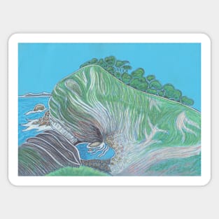 Stair Hole, Lulworth Cove, Dorset (Pastel) Sticker